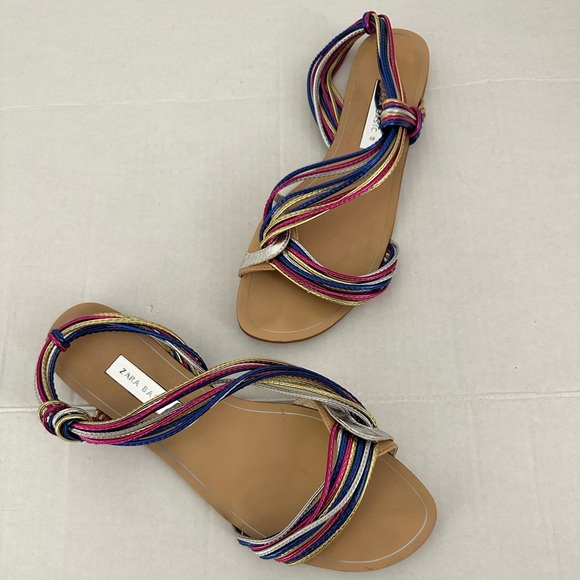 Zara Basic Collection Multicolored Sandals Size 40 (9US) - Picture 4 of 9
